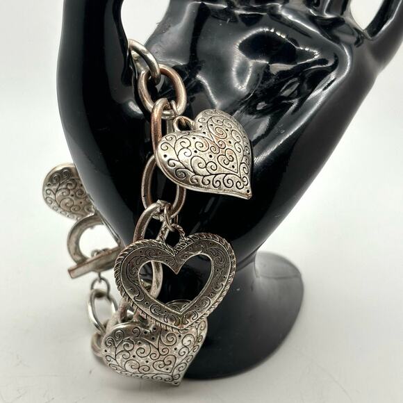 Y2K Sliver Heart Bracelet - Picture 1 of 4